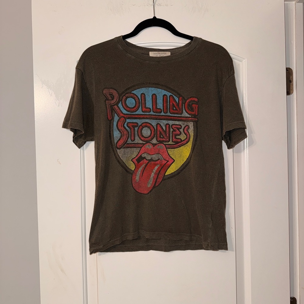 Free People Daydreamer Graphic Tee in Gray and Blue